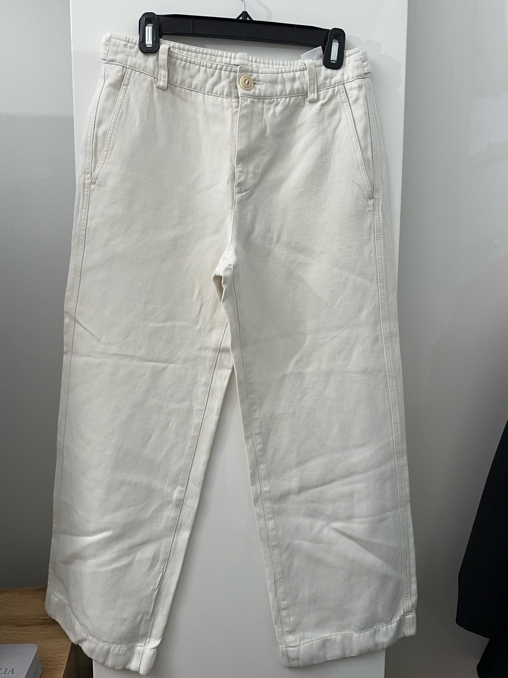 Vince Cream Straight-Leg Chinos Cropped Wide Leg Utility Pants Minimalist